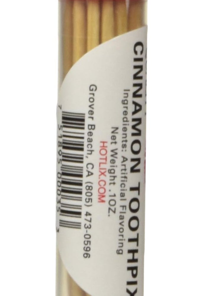 Hotlix Cinnamon Toothpicks - 4 Tubes of Flavorful Sticks - Image 2